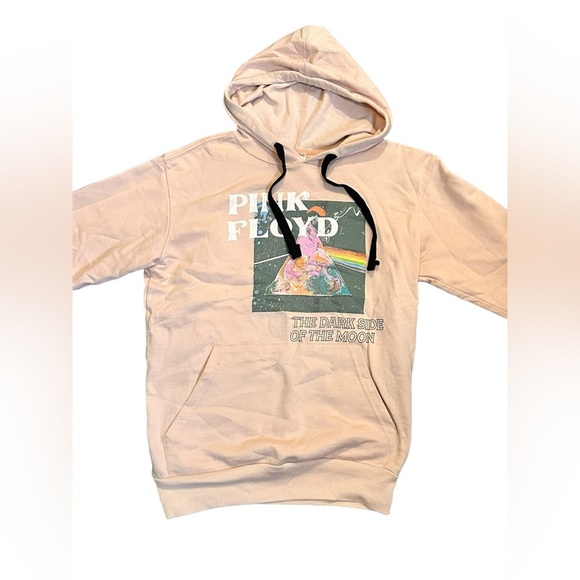 Pink Floyd Tops - Pink Floyd The Dark Side of the Moon Light Pink Pullover Hoodie Size S Unisex​